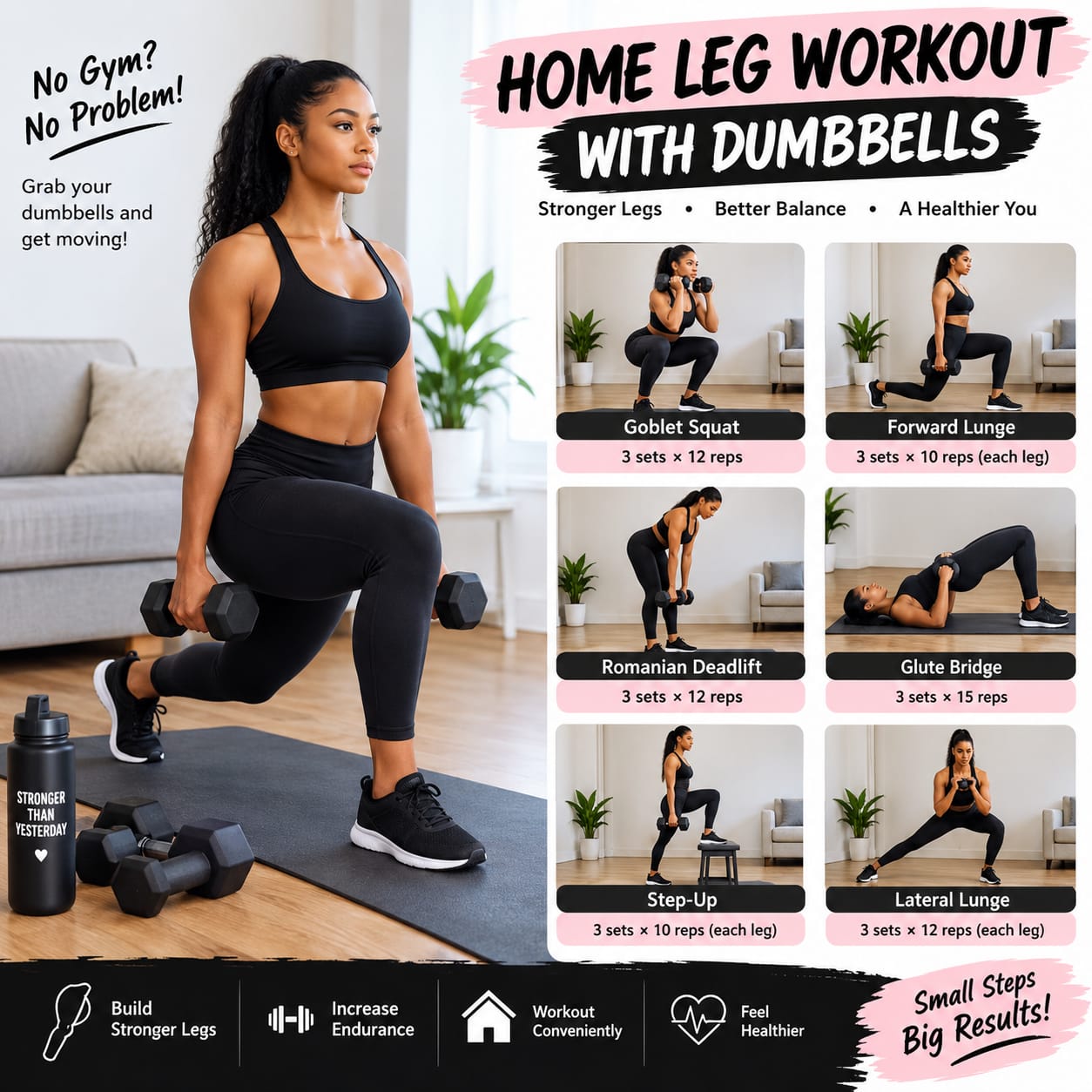 home leg workout with dumbbells